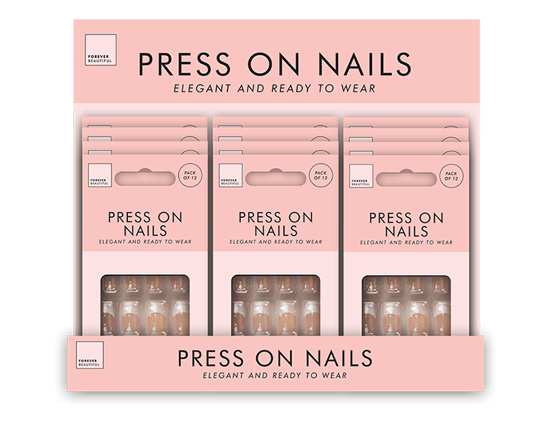 Press On Nails - 12 Pack (With PDQ)