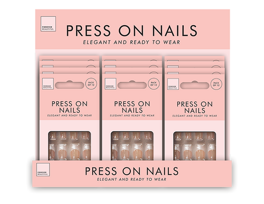 Press On Nails - 12 Pack (With PDQ)