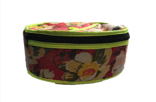 Printed Cotton Roti Chapatti Covered Bread Naan Basket with Zipper 25 cm Assorted Shapes and Designs