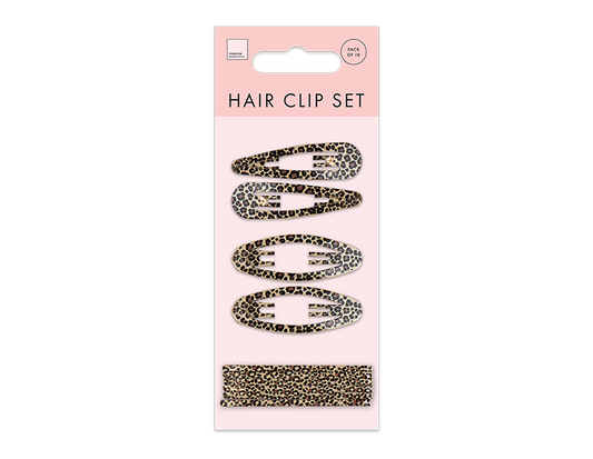 Printed Hair Clip Set 10pk