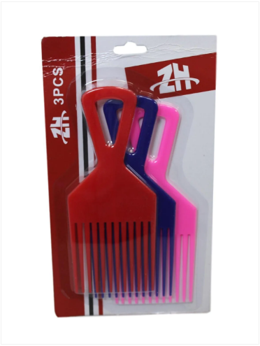 Professional 3 Piece AFRO Styling Hair Comb Long Teeth Untangling Comb 18 x 7cm