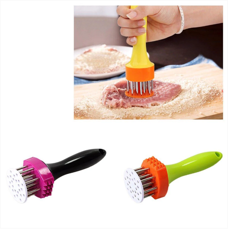 Professional Stainless Steel Kitchen Meat Needle Meat Tenderizer Cooking/Steaks