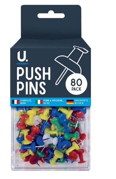 Push Pins, 80pk