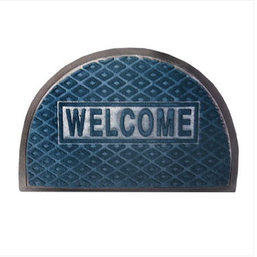 Quality Half Moon Rubber/PVC Door Entry Mats 59cm x 38.5cm Outdoors