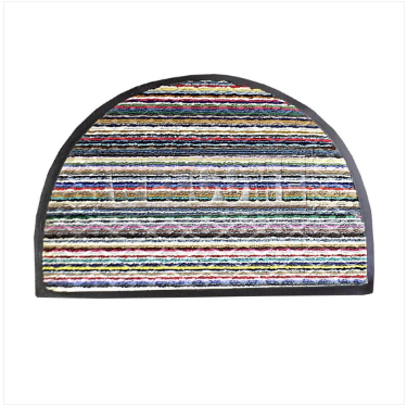 Quality Half Moon Rubber/PVC Door Entry Mats 59cm x 38.5cm Outdoors