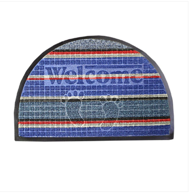 Quality Half Moon Rubber/PVC Door Entry Mats 59cm x 38.5cm Outdoors