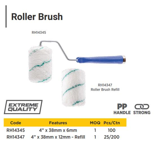 ROLLER BRUSH REFILL 4" 38MM*12MM
