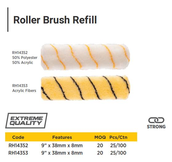 ROLLER BRUSH REFILL 9" 38MM*12MM