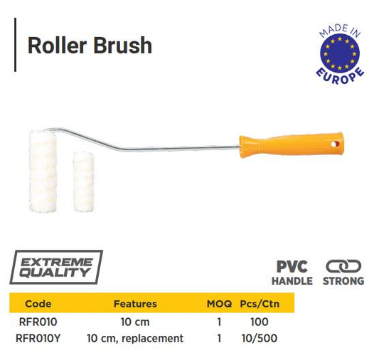ROLLER BRUSH WITHOUT HANDLE 10 CM RTR BRAND