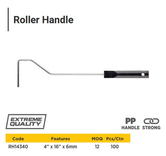 ROLLER HANDLE 4" x 16" x 6MM