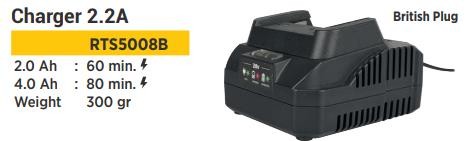RTS 2.2 A CHARGER (BRITISH PLUG)