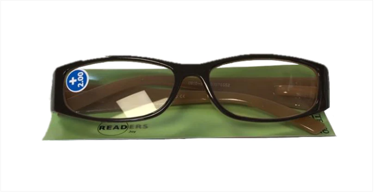 Reading Glasses +2.00 Plastic Frame Assorted Colours