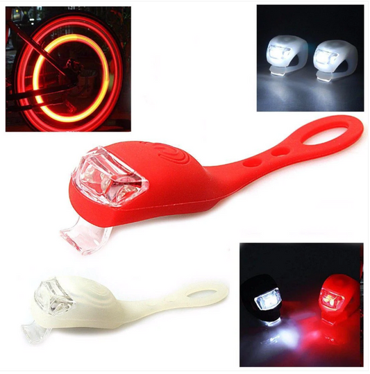 Red And White Bike LED Light Outdoors