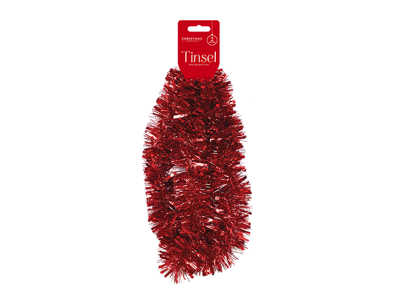 Red Christmas Tinsel 2m