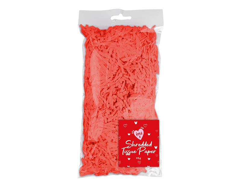 Red Shredded Tissue Paper 25g