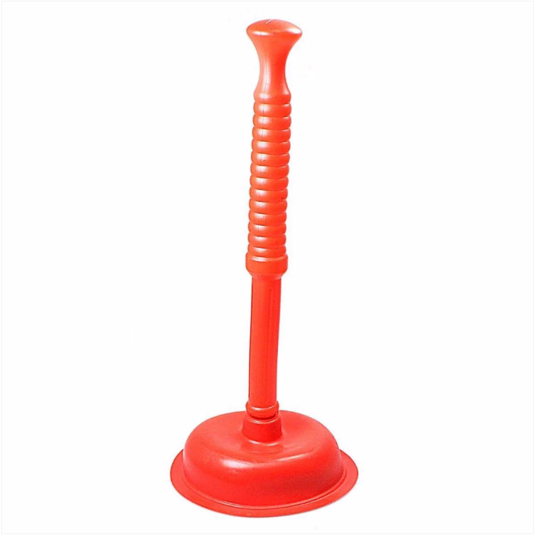 Red Sink Drain Plunger Bathroom Essential DIY Home