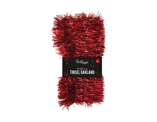 Red Tinsel Garland 5m