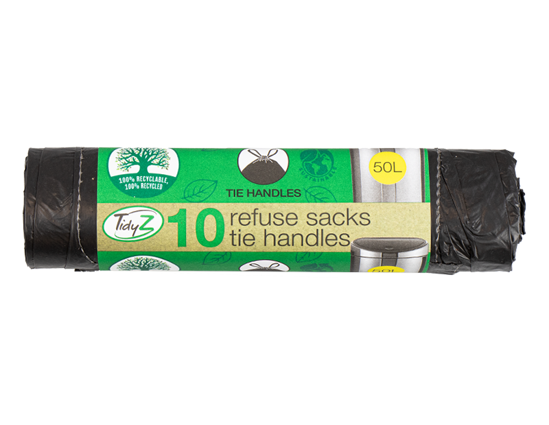 Refuse Sacks Tie Handles 50L 10pk