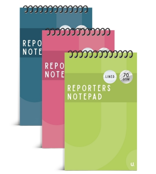 Reporters Notepad 5"x8" 70gsm Colour Asst