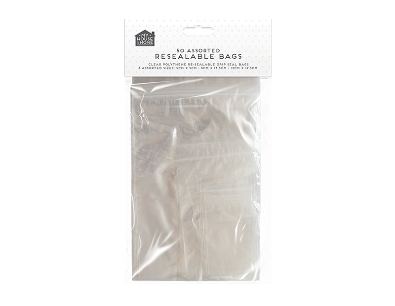 Resealable Bags - 50 Pack