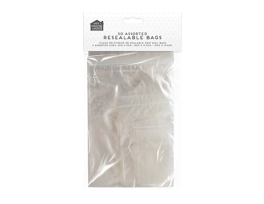 Resealable Bags - 50 Pack