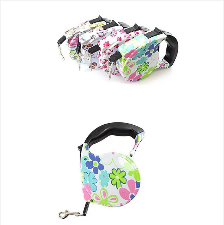 Retractable Dog Leash 5m 33lbs Assorted Colours and Designs