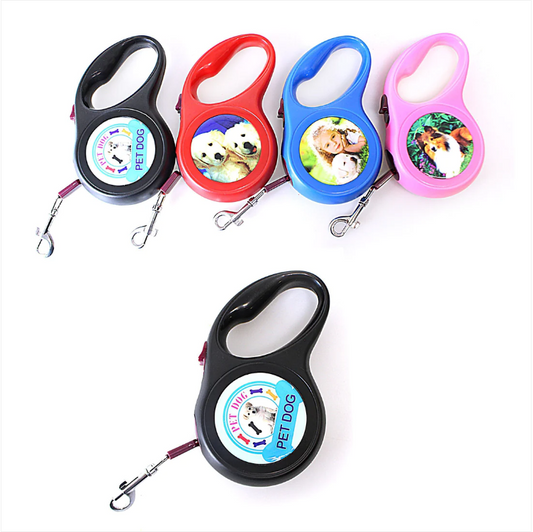 Retractable Dog Pet Lead Training Walking Leash 5m Assorted Designs and Colours