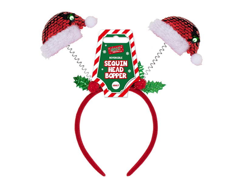 Reversible Sequin Christmas Head Boppers