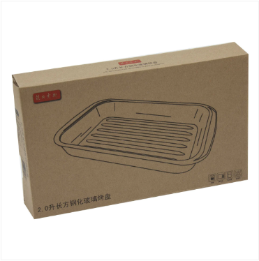 Ribbed Roasting Tempered Glass Baking Cooking Rectangular Dish 2 Litre 34 x 20 x 5.5cm