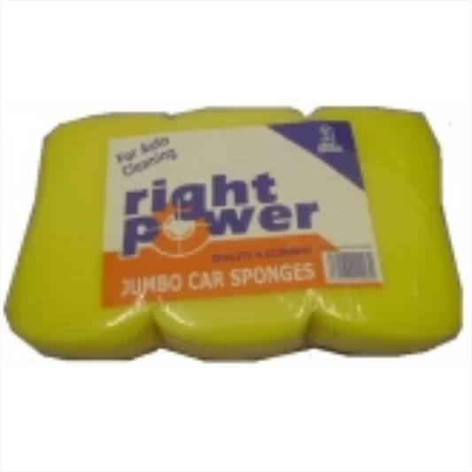 Right Power Jumbo Car Wash Household Cleaning Sponge 3 Pack