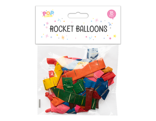 Rocket Balloons - 15 Pack