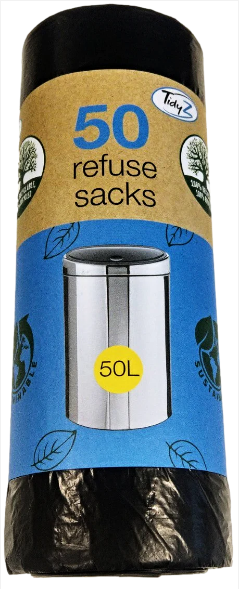 Roll Of 50 Refuse Sacks 50L Home Office Outdoors