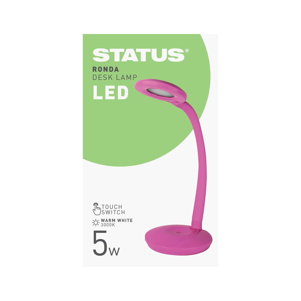 Ronda - 5w - Pink - Desk Lamp - Integrated LED - 1 pk - in Glossy Retail Box