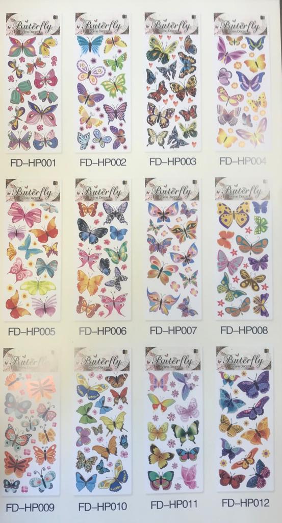 Room Decor 3D Effect Wall Stickers 50 x 24 cm Butterfly Designs Assorted Designs