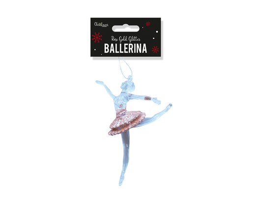 Rose Gold Acrylic Ballerina Decoration