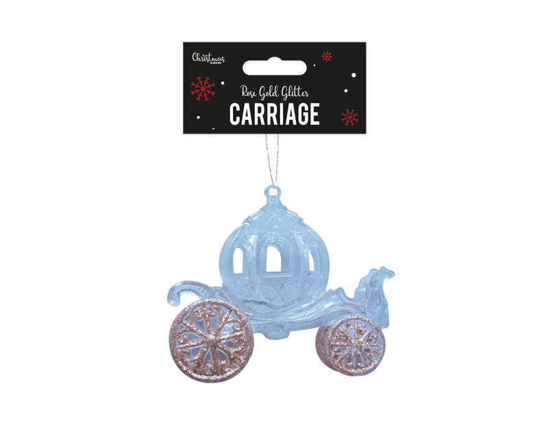 Rose Gold Acrylic Carriage Decoration