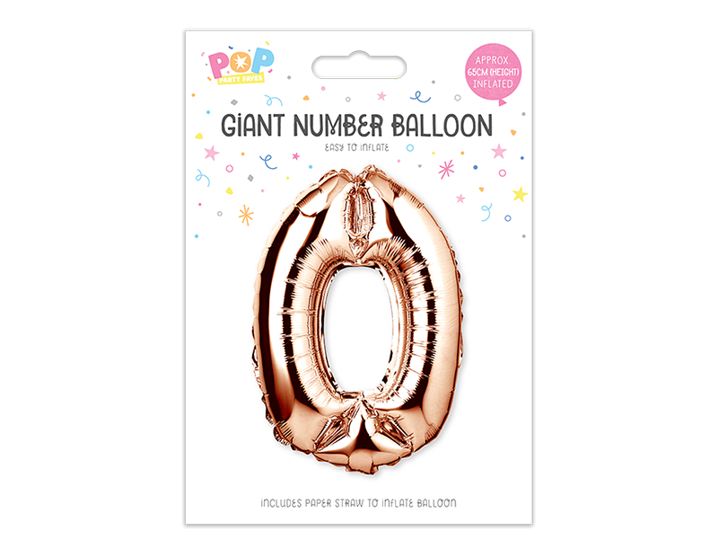 Rose Gold Foil Number Balloon 65cm