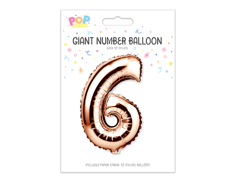 Rose Gold Foil Number Balloon 65cm