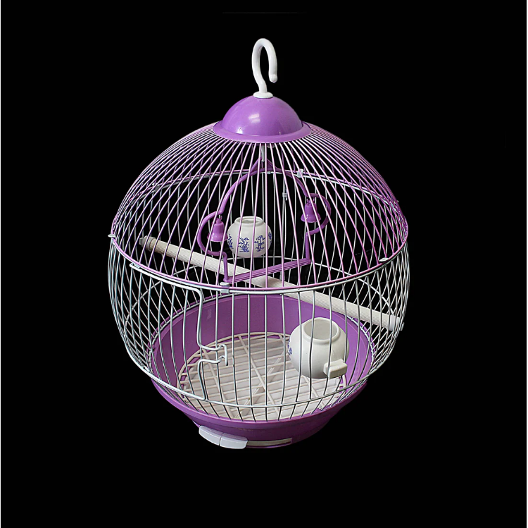 Round Bird Cage with Hanging Hook Assorted Colours