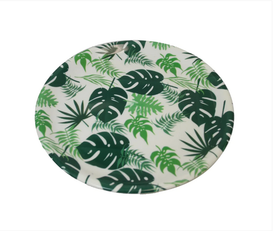 Round Plastic Serving Plate Tray 22 cm Assorted Designs