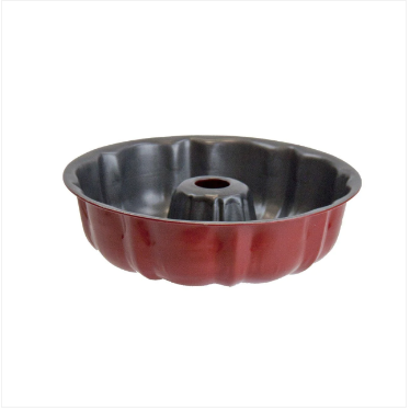 Round Ring Bundt Cake Baking Tin Mould 24 cm Red