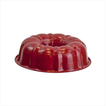 Round Ring Bundt Cake Baking Tin Mould 24 cm Red