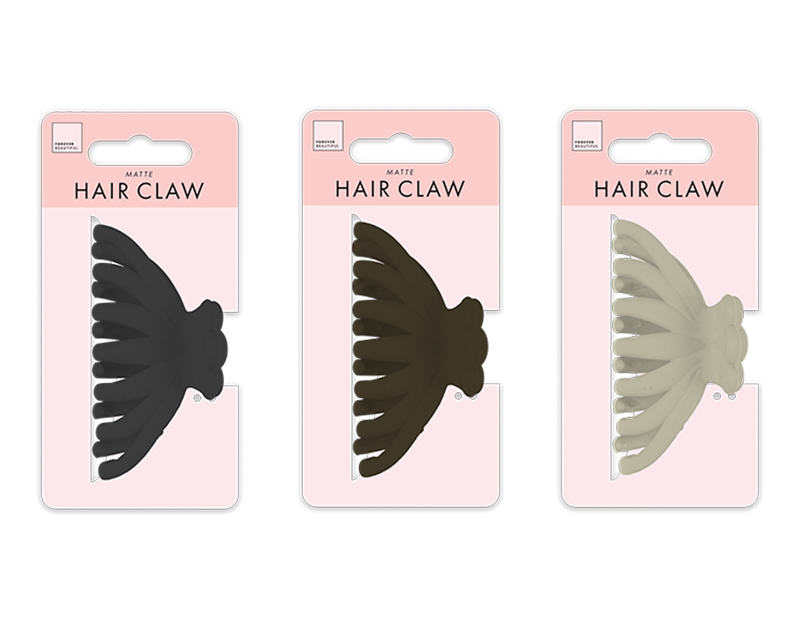 Rounded Matte Hair Claw Clip