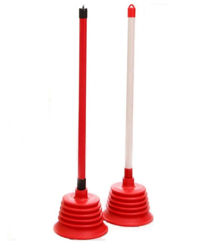 Rubber Bathroom Toilet Plunger 14 x 50 cm Assorted Colours