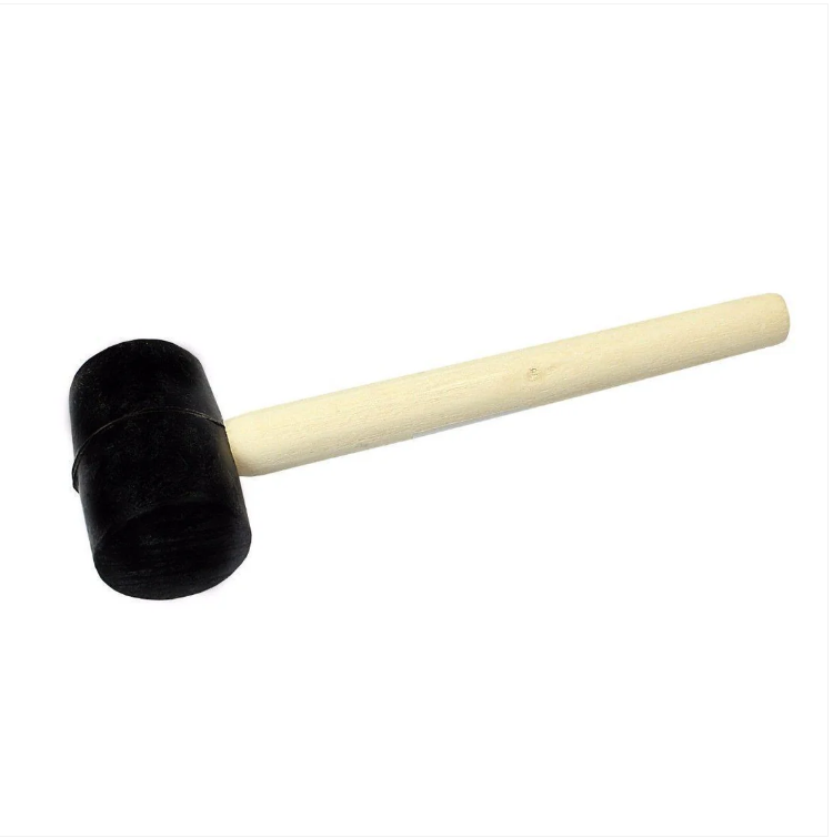 Rubber Mallet Hammer With Wooden Shaft Durable And Long Life 25cm Diy