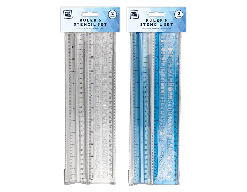 Ruler and Stencil Set 2pk