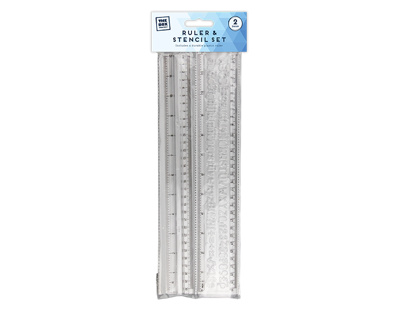 Ruler and Stencil Set 2pk