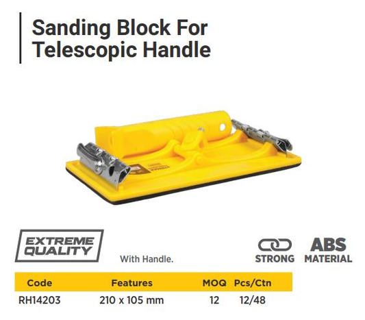 SANDING BLOCK FOR TELESCOPIC HANDLE 210MM*105MM
