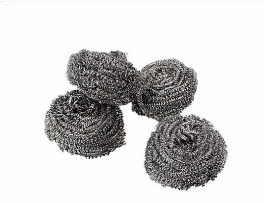 Stainless Steel Super Fine Scourers 4 Pack 4899 (Parcel Rate)