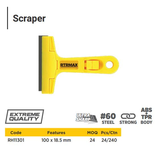 SCRAPER WITH SHORT HANDLE